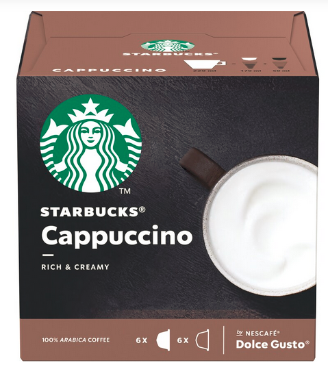 Starbucks Cappuccino Coffee Pods by Nescafé Dolce Gusto
