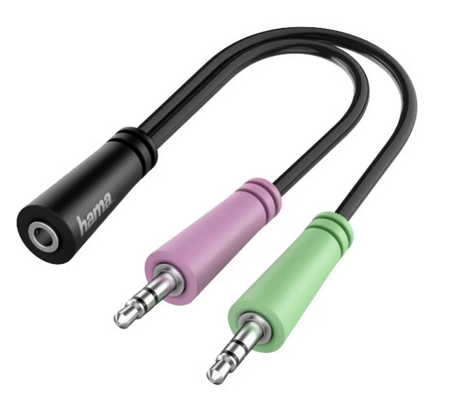 Hama 00200351 Teleplugg Audio Anslutningskabel [2x