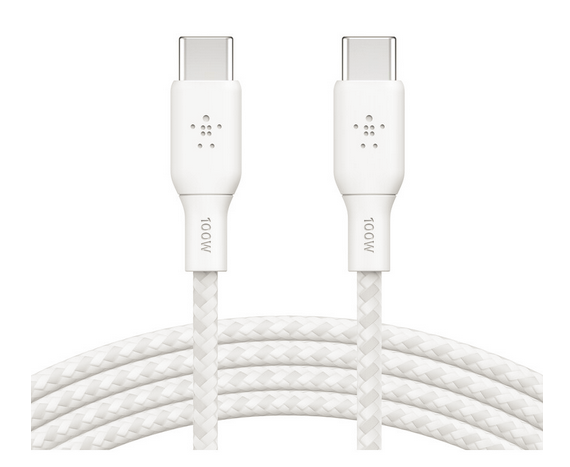 Belkin USB-C till USB-C 2.0-kabel (vit)