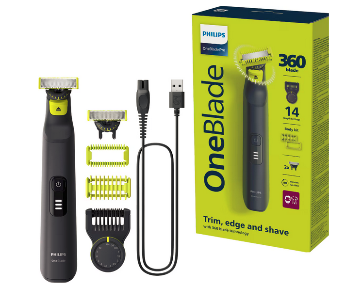Philips OneBlade Pro 360 ansikts- och kroppstrimmer QP6542/15