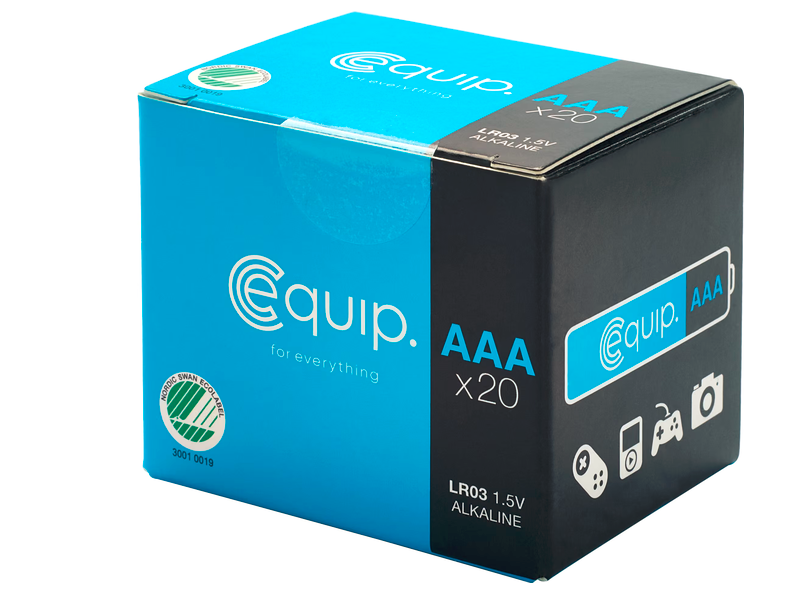 Equip AAA batteripaket (20-pack)