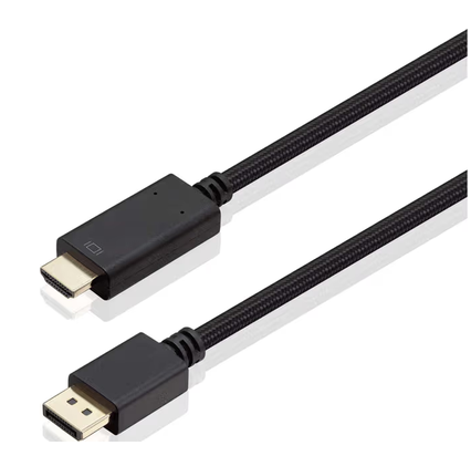 Sandstrøm DisplayPort till HDMI 1.4 flätad kabel (1m)