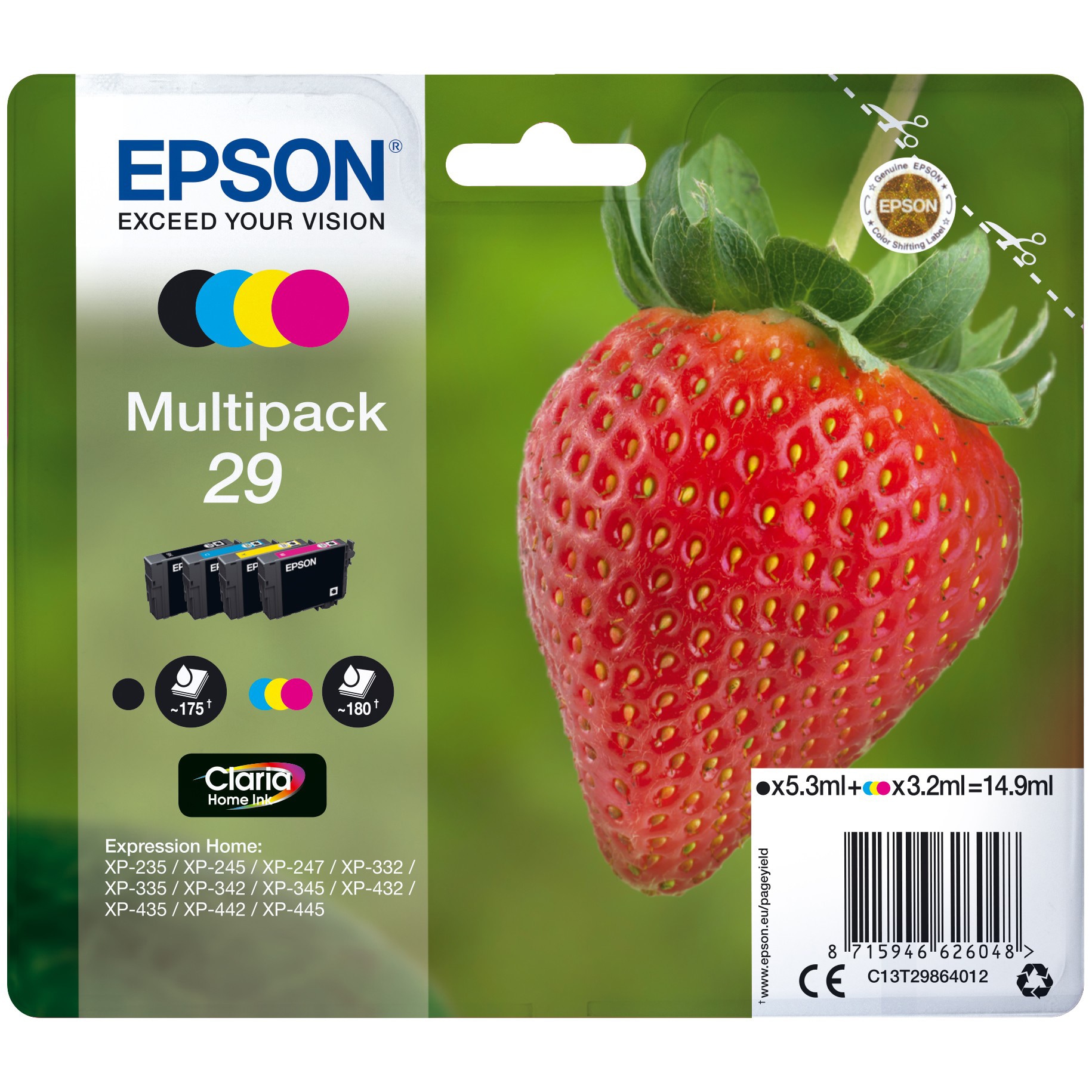 Epson bläckpatron multipack Claria Home 29 Cyan Magenta Gul Svart
