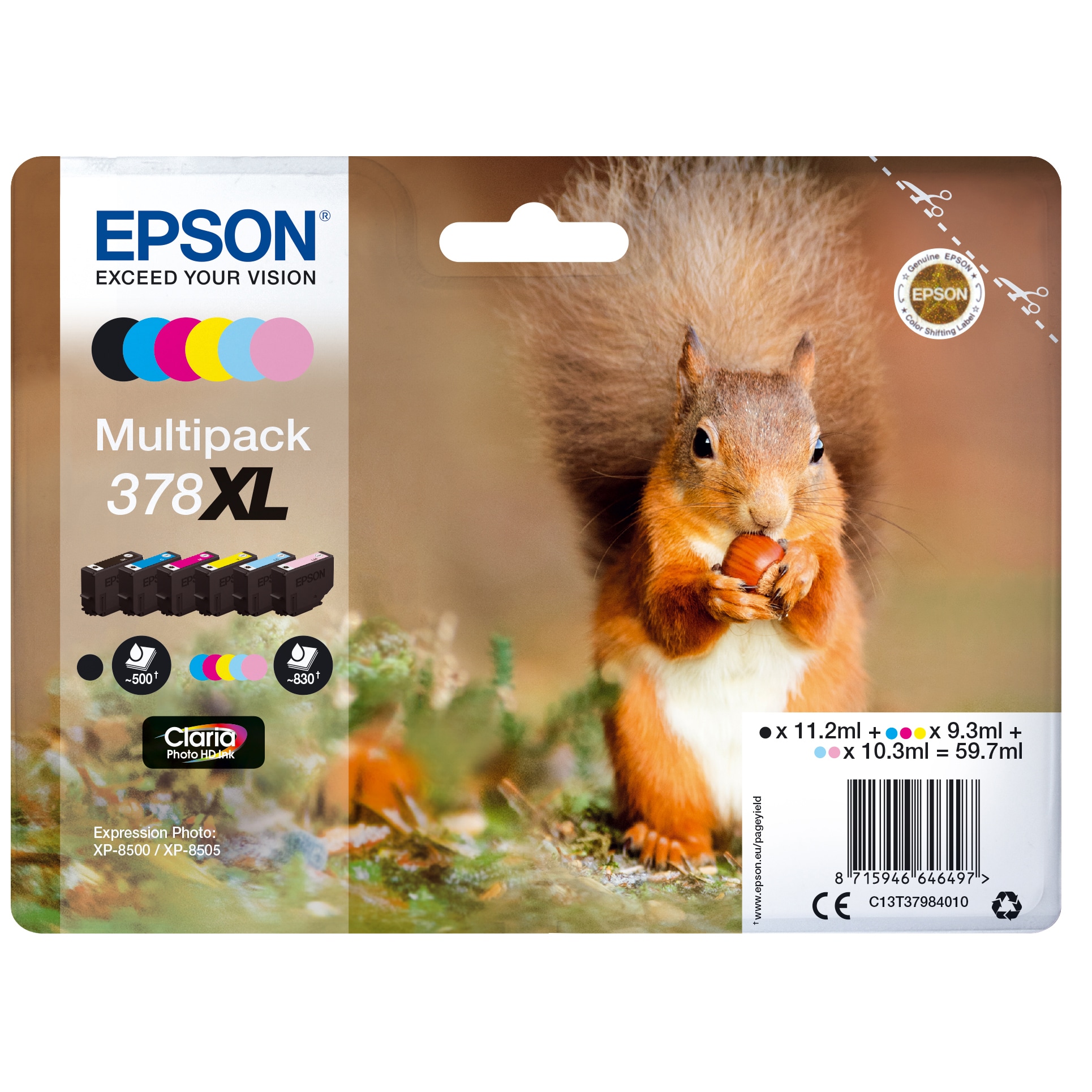 Epson bläckpatroner Claria Photo HD 378XL Multipack