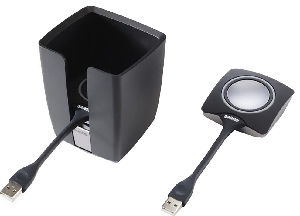 Barco ClickShare Tray Holder + 2 (gen 2) knappar (svarta)